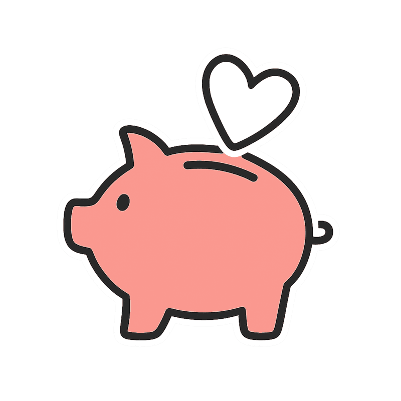Piggy Bank Heart